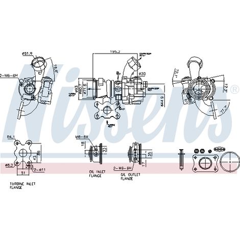 Turbocompresseur, suralimentation Nissens 93305 AUDI 04E145703Q 04E145704L