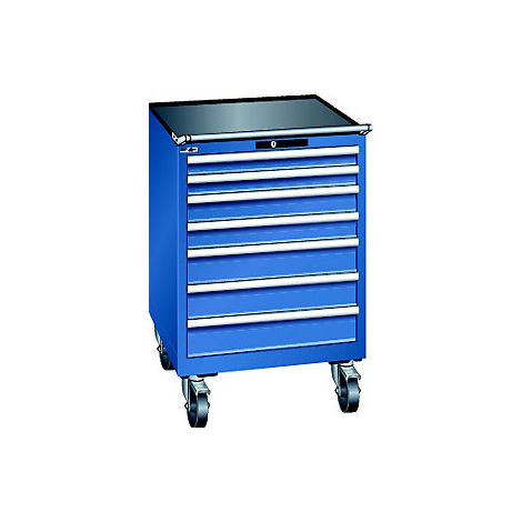 Cajonera  rodante  A x P 717 x 725 mm  7 cajones  azul