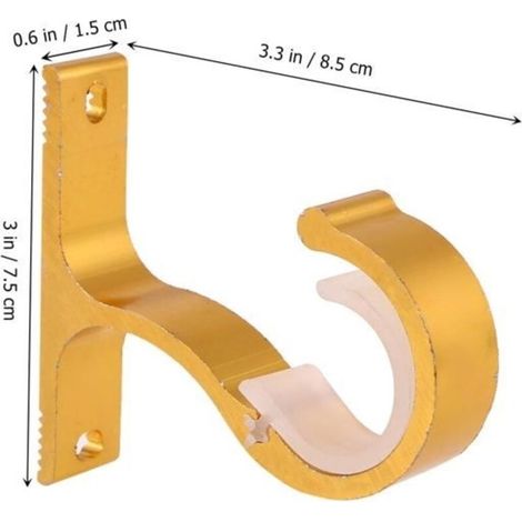 Lot de 2 supports de montage pour rideaux muraux et plafonds