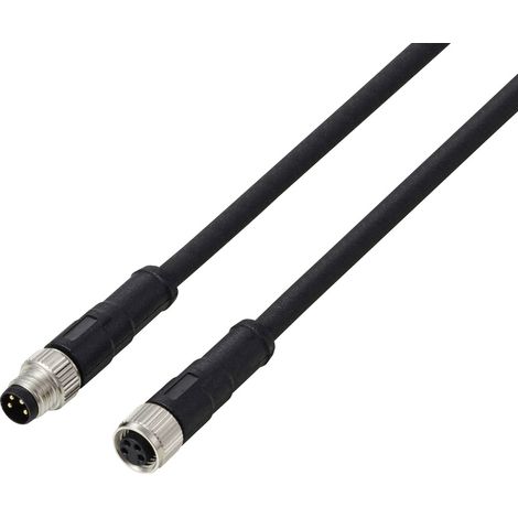 TRU COMPONENTS TC-13752004 Anschlussleitung M8 x 1 Stecker, gerade, Buchse, gerade 5 m Polzahl Senso