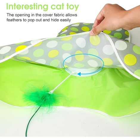Cat Toy: Interactive Toys and Hide Seek for Adult Cats Indoor Electronic Hunting Games with Feathers and USB Charging (1/4)