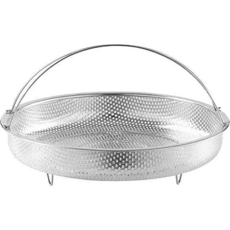 Panier à Vapeur Uniformément Cuit à la Vapeur en Acier Inoxydable de Forme Ronde et égouttoir pour Boulettes Cuites à la Vapeur, Casseroles à Ingrédients, Plateau de Cuisson à la (1/5)