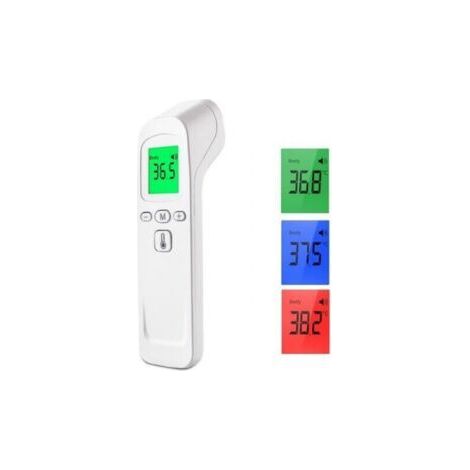 Le thermomètre frontal infrarouge médical entre en contact avec la surface de la personne (adulte, enfant, nouveau-né) et de l'œuf. (1/4)