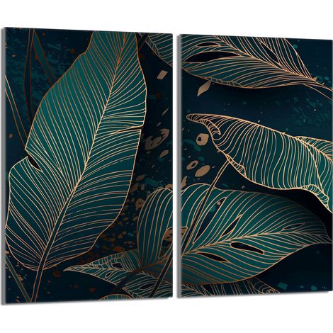 Glasschutzplatte für den Herd 2x30x52 Blätter (1/5)