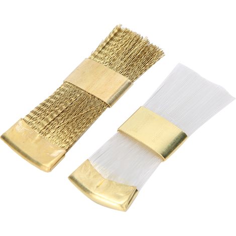 Kupferreinigungsbürste für Nagelfräser, 2-teiliges Set für Maniküre und Nagelpflege (1/5)