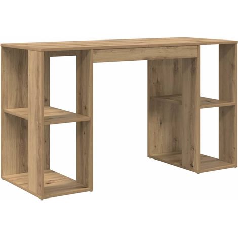 Maison Exclusive - Scrivania con lo scaffale Rovere artigianale 130 x 50.5 x 75 cm
