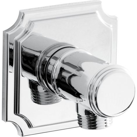 Bristan TDARM WOSQ03 C Traditional Shower Wall Outlet with Square Bevelled Plate Chrome
