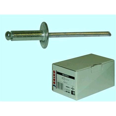 Rivetti Brixo Alluminio Testa Larga - Testa mm 14 -   mm 4,8 - L. mm 12 - 500 Pz