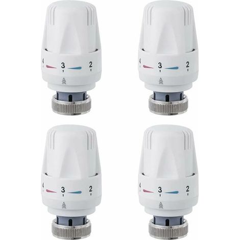 [JAMAIS UTILISÉ]Tête De Radiateur, 4 Pièces Tête De Vanne De Radiateur, M30 x 1.5 Robinet Thermostatique Radiateur, Tête Thermostatique Pour Lavabo Salle De Bain WC