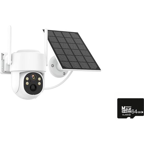 Caméra de sécurité à Domicile Caméra IP 4G 2K 4MP HD sans Fil Solaire caméra alimentée par Batterie intégrée extérieure PTZ PIR détection Humaine caméra de sécurité Audio(4G Add 64G Card) (1/5)