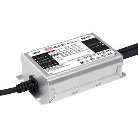 Mean Well XLG-25-A Driver per LED Potenza costante 25 W 250 mA - 1.05 A 22 - 54 V/DC Circuito PFC, regolabile, non dimm