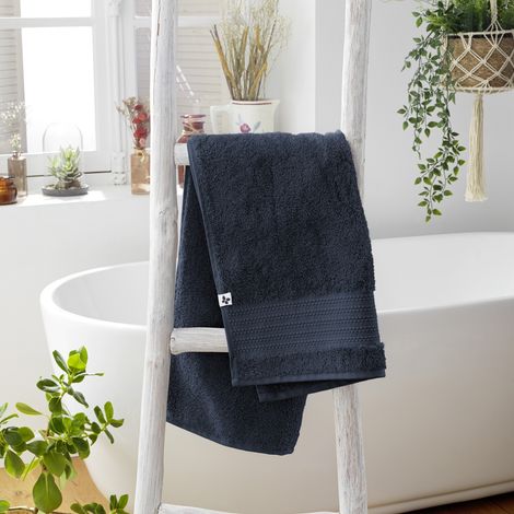 Serviette 50 x 90 cm garance minuit Bleu foncé (1/4)