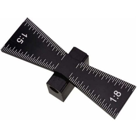 Woodworking Dovetail Marker Aluminum Alloy Marking Template Wood Joint Gauge with Scale (1/4)