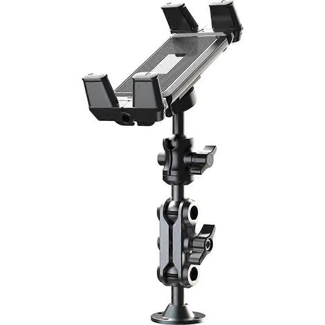 Robuste Autohalterung für Handys mit Bohrsockel, Tablet-Halterung, Armaturenbrettbefestigung, um 360° verstellbare 2-Positionen-Halterung für iPads von 4,7 bis 13 Zoll (1/5)