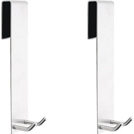 2 Pièces Crochets de Douche en Acier Inoxydable, Crochets de Porte de Douche Crochets, Crochets de Porte de Douche en Verre, sans Perçage Crochets de Douche, pour Suspendre Serviettes et Peignoi (1/5)