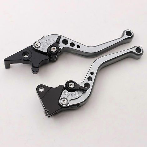 Accessoires moto : Poignée de frein modifiée compatible Honda PCX125 150, levier de frein monté (titane) (1/5)