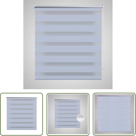 Doppelrollo 60 x 120 cm white - Doppelrollo - Lichtdurchlässigkeitskontrolle - Raffstore - Gardine - Fensterrrollo (1/5)
