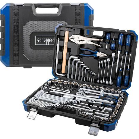 Juego de herramientas de 1/4", 3/8" y 1/2" de 6 puntas, estuche de 142 piezas. (1/5)