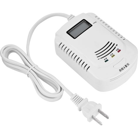 Détecteur de gaz combustible avec alarme vocale et affichage LED, capteur de fuite de gaz, usage domestique, modèle US (1/5)