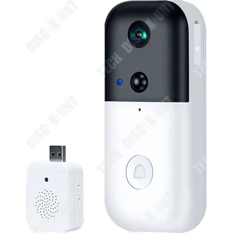 Sonnette vidéo sans fil TD® HD avec Wi-Fi 1080p, détection de mouvement, alimentation par batterie, Brilvibera (1/4)