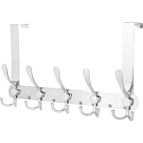 Crochets muraux en acier inoxydable et acrylique, patères adhésives pour porte, rangement de chambre (gris argenté, lot de 15, diamètre 4,5 cm) (1/5)
