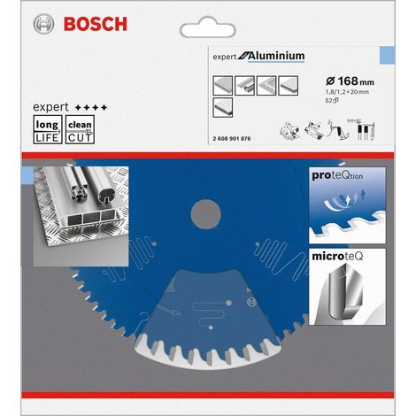 Bosch Disco de sierra EX AL H disco sierra 168 mm 52 dientes