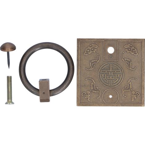 Poignée de meuble vintage carrée épaissie, bouton unique pour tiroirs, fenêtres et portes d'armoire (1/5)
