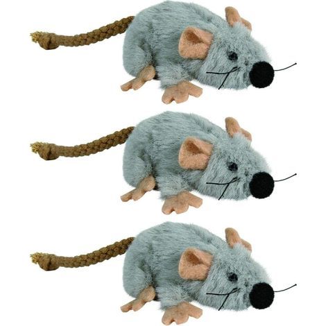 Plush Mouse Toy for Cats, 10 cm (Pack of 3) (1/4)