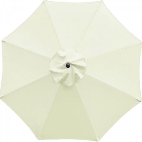 Parasol De Jardin 3.0m Dessus De Parapluie De Remplacement pour 8Bras, Toile De Rechange Housse De Parapluie,pour Terrasse/Jardin/Piscine/Parapluie en Porte-à-Fau (Off White, 3m/8-ribs) (1/5)