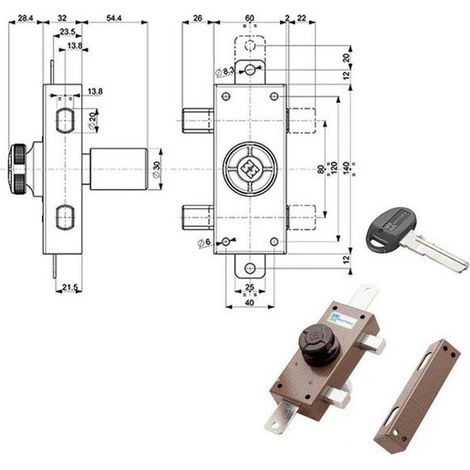Cerradura Ferroglietto Triplice 30 34329 Mottura