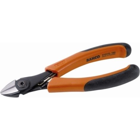 Alicate corte diagonal 140mm m/bim fosfat con clip bahco