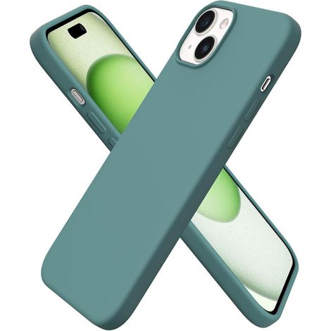 Coque en silicone liquide pour iPhone 15 Plus 6,1 pouces, protection intégrale, anti-rayures (1/5)