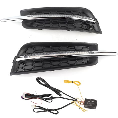 Jeu de 2 Feux LED de Jour de Voiture pour Chevrolet Cruze 2009-2013, Phares Anti-Brouillard, Blanc Froid, 12V (1/5)