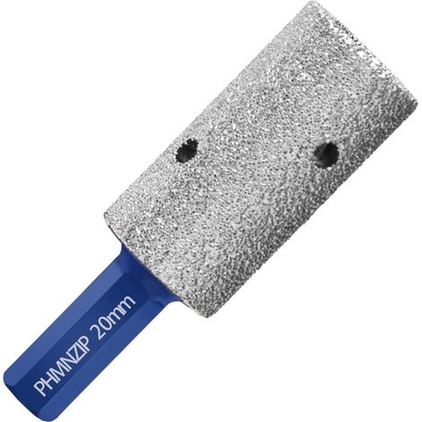 Fraises à Doigts Diamantées 20 mm Fraise Diamantée Avec Queue Hexagonale Foret de Fraisage Diamant pour Trous Existants Élargissement Façonnage Parage en Carrelage Porcelaine Marbre Granit Céramique (1/5)