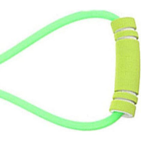 Bande de résistance élastique en forme de 8, idéale pour l'entraînement en intérieur (verte). (1/5)