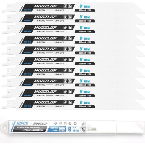 Säbelsägeblätter 225 mm 18 TPI 10er Pack Metall 18TPI 225mm 10 (1/5)