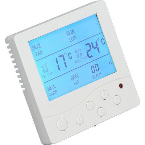 Thermostat Intelligent avec Écran LCD pour Climatisation Centrale, Anti-Interférences, 220V pour Maison (1/5)