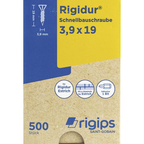 Schnellbauschrauben 3,9 x 19mm Gipsplatten & Estrichelemente (1/3)