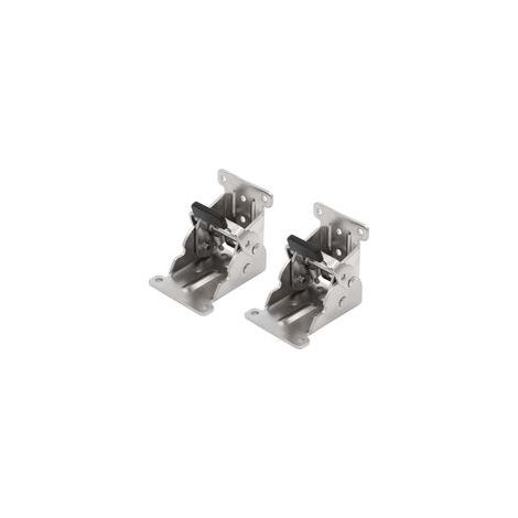 2Pcs Pliant Fermeture À Glissière Support de Support Pliable, Charnières Autobloquantes Charnière pour Pieds à Rabat de Meuble Pliant Ferrure de Table Pliante Capacité de Charge 80Kg (1/5)