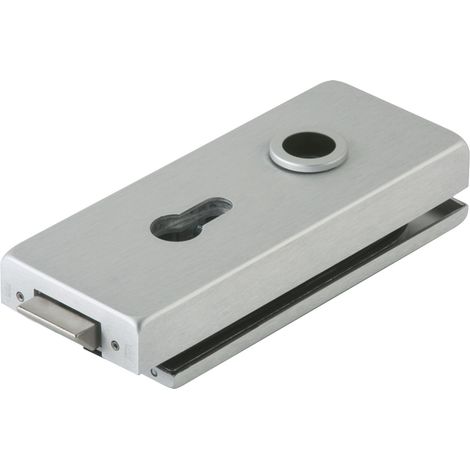 DORMA Glastür-Schloss Studio Classic PZ mit Wechsel, für Glas 8-10mm, 10.003, Alu silber eloxiert