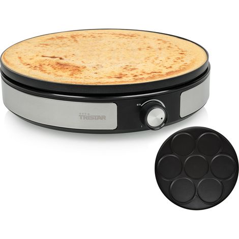 Tristar BP-2639 Crépes Maker Antihaftbeschichtung, Kontrollleuchte Schwarz, Silber (1/5)