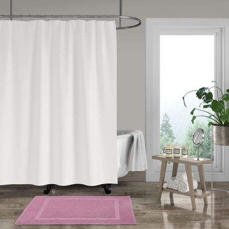 Tapis de Douche Rose 50x70 cm 100% Coton – Ultra Absorbant (1/5)