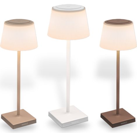Lampada touch led ricaricabile da tavolo con regolazione della luminosità Margò - Bianco (1/5)