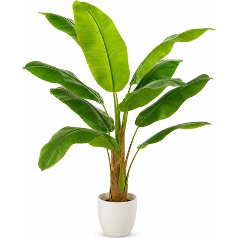 Plante Décorative Intérieur – Bananier Artificiel 120cm – Grande Plante Tropicale Réaliste pour Maison, Bureau, Hôtel, Centres Commerciaux – Décoration Intérieur/Extérieur (1/5)