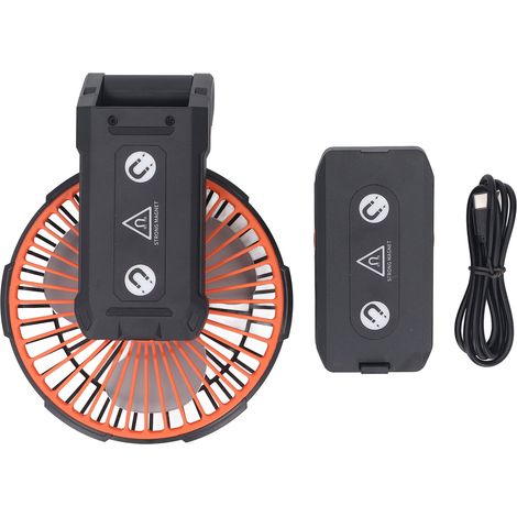 5 Inch Clip On Fan 5200mAh Battery Operated USB Output Cooling Fan for Home Outdoor Office 4 Speeds 3 Gears Brightness LED (1/5)