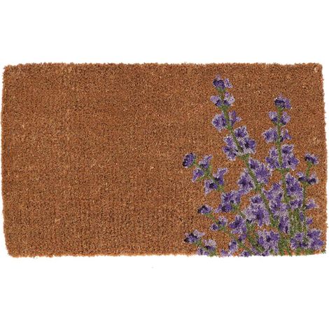Esschert Desgin Türmatte Lavendel Braun & Lila 75 x 45 cm - Kokos