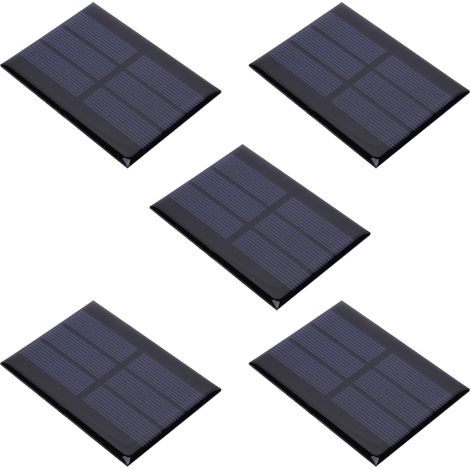 Système de 5 mini panneaux solaires pour projets de bricolage, jouets et recharge de batteries (0,65 W, 1,5 V CC) (1/5)
