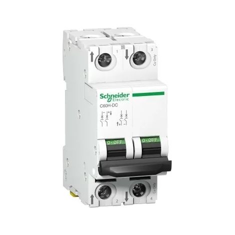 Schneider A9N61535 Circuit breaker C60H-DC 500Vdc 32A 2P Courbe C