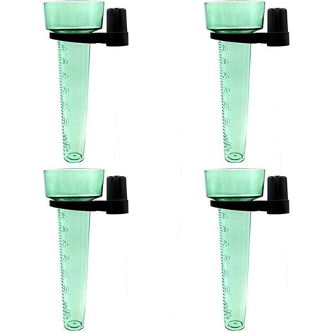 Pluviomètre analogique, Lot de 4 pluviomètres d'extérieur avec support, jauge de pluie pour jardin, ferme (1/5)