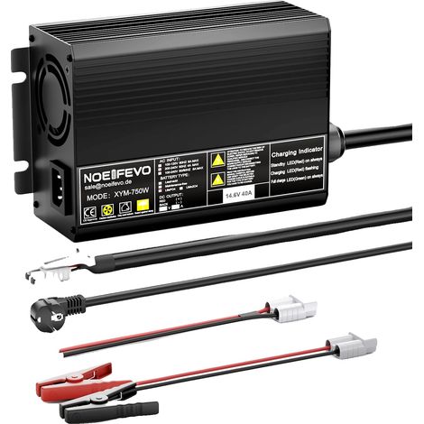 Chargeur de batterie au lithium, charge de 50A, protections de sécurité, 40A, UE (1/2)